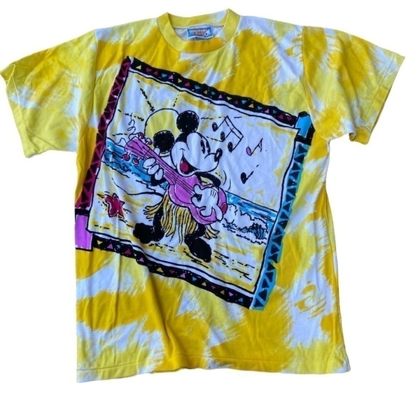 Vintage Sunday Comics Tie Dye Disney Mickey Mouse Tee - Picture 1 of 8